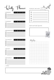 Weekly Overview Layout