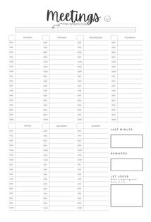 Meeting Schedule